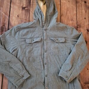 Men's Gray Hooded Jacket